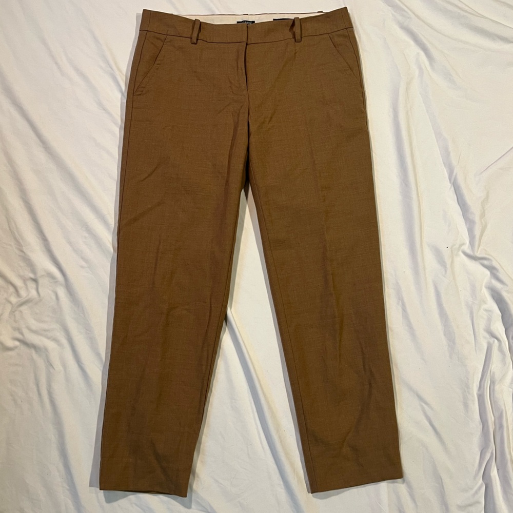 J. Crew tan skimmer pants